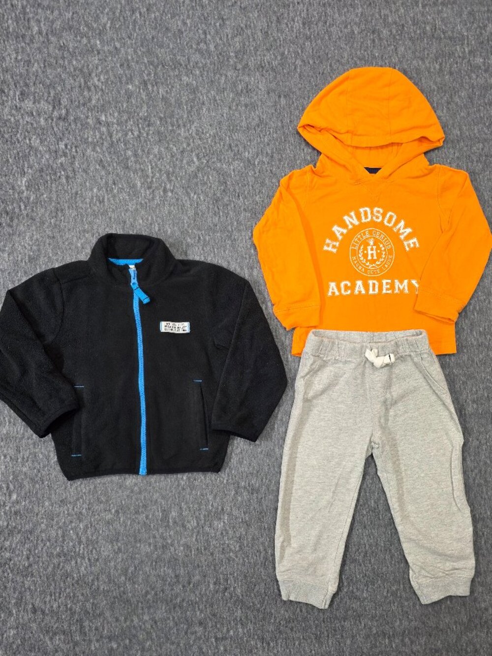 Carter's Baby Boys 24M Fleece Jacket Hoodie Jogger Pants 3pc Outfit Set